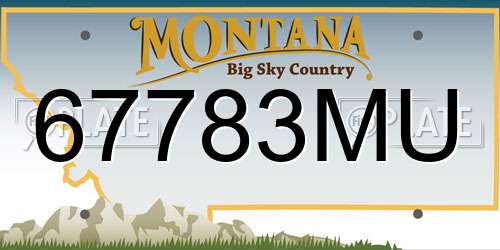 67783MU Montana License Plate
