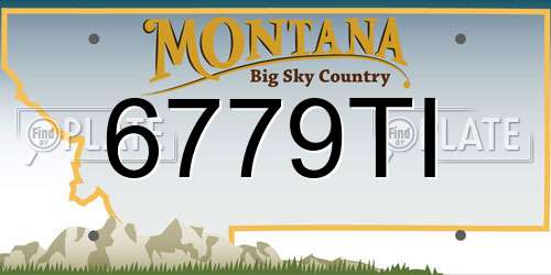 6779TI Montana License Plate