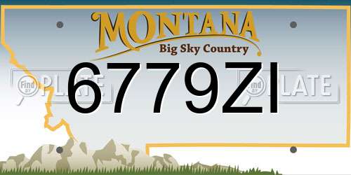 6779ZI Montana License Plate