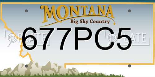 677PC5 Montana License Plate