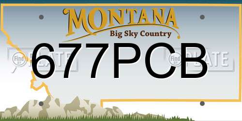 677PCB Montana License Plate