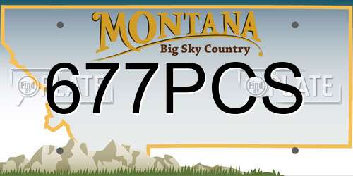677PCS Montana License Plate