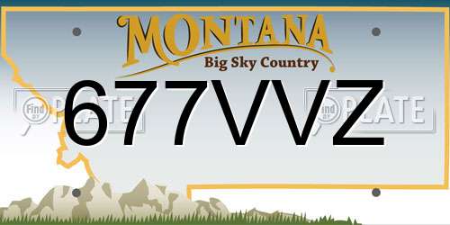 677VVZ Montana License Plate
