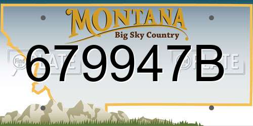 679947B Montana License Plate