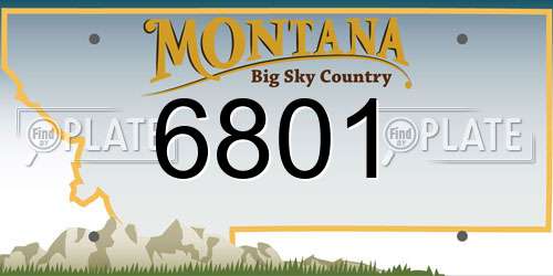 6801 Montana License Plate