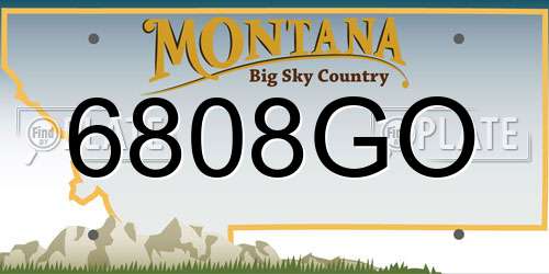 6808GO Montana License Plate