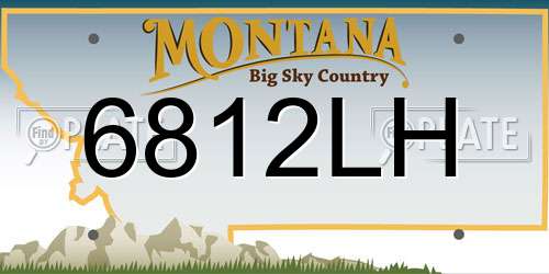 6812LH Montana License Plate