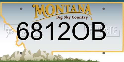 6812OB Montana License Plate