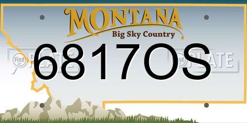 6817OS Montana License Plate