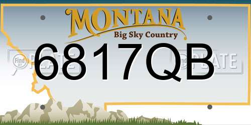 6817QB Montana License Plate