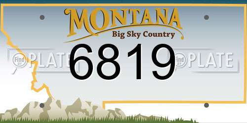 6819 Montana License Plate