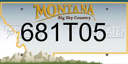 681T05 Montana License Plate