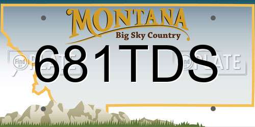 681TDS Montana License Plate