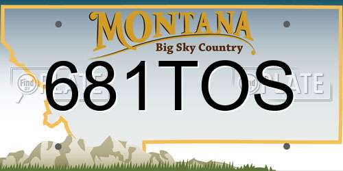 681TOS Montana License Plate