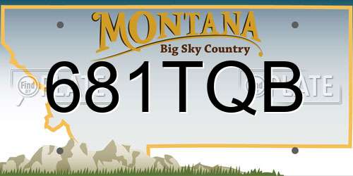 681TQB Montana License Plate