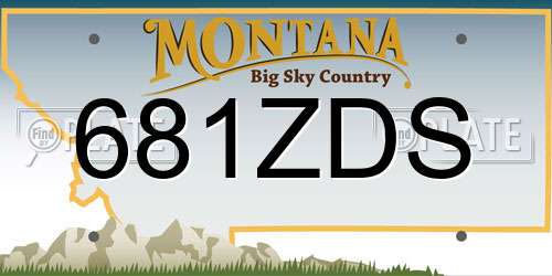 681ZDS Montana License Plate