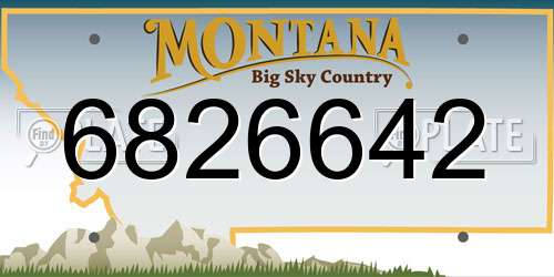 6826642 Montana License Plate