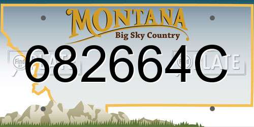 682664C Montana License Plate