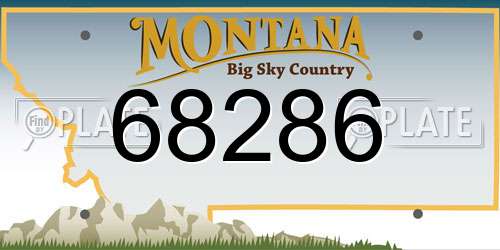 68286 Montana License Plate
