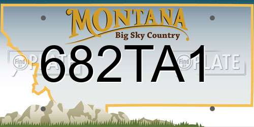 682TA1 Montana License Plate