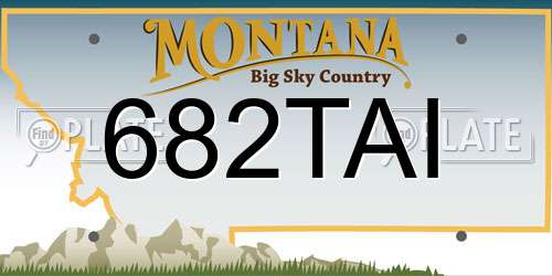682TAI Montana License Plate