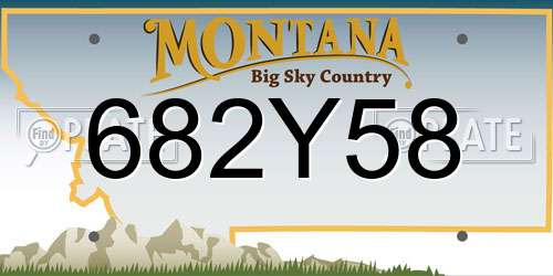 682Y58 Montana License Plate