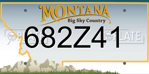 682Z41 Montana License Plate