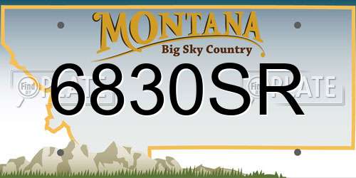 6830SR Montana License Plate
