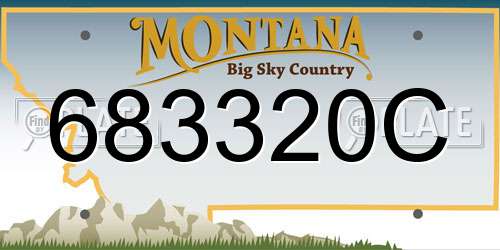 683320C Montana License Plate