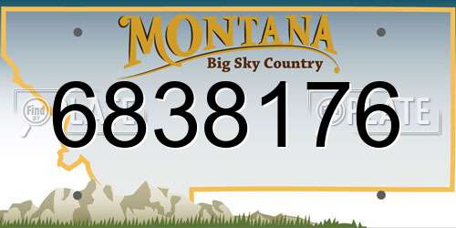 6838176 Montana License Plate