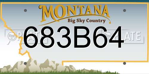 683B64 Montana License Plate