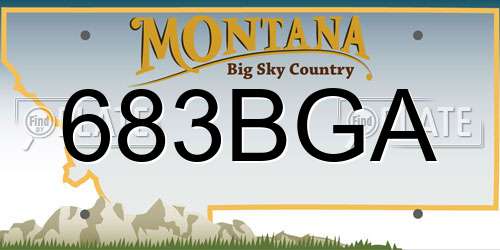 683BGA Montana License Plate