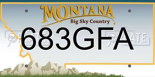 683GFA Montana License Plate