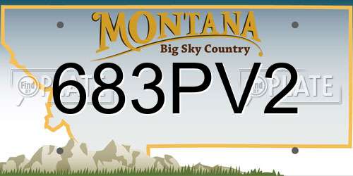 683PV2 Montana License Plate