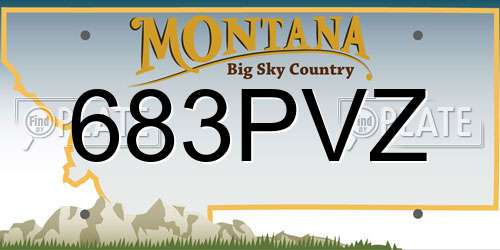 683PVZ Montana License Plate