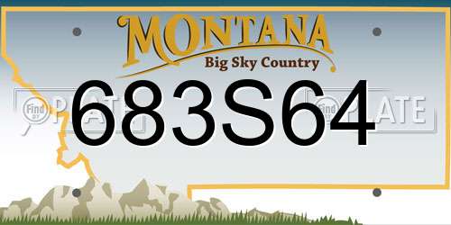 683S64 Montana License Plate