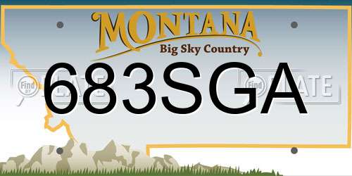 683SGA Montana License Plate