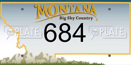 684 Montana License Plate