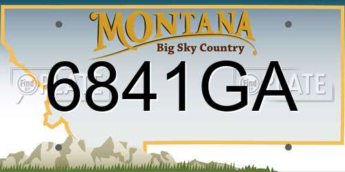 6841GA Montana License Plate
