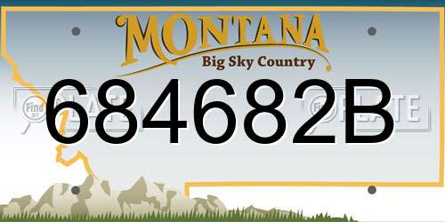 684682B Montana License Plate