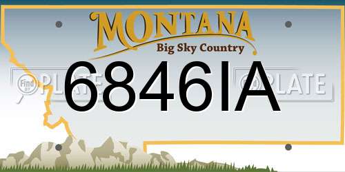 6846IA Montana License Plate