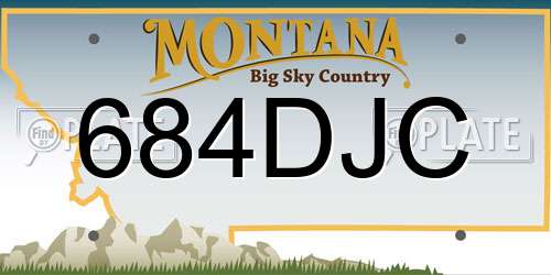 684DJC Montana License Plate