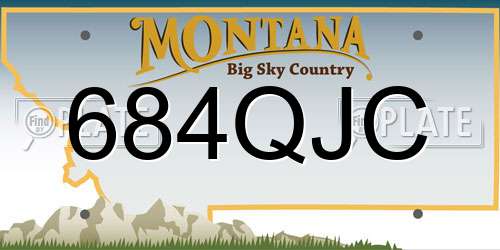 684QJC Montana License Plate