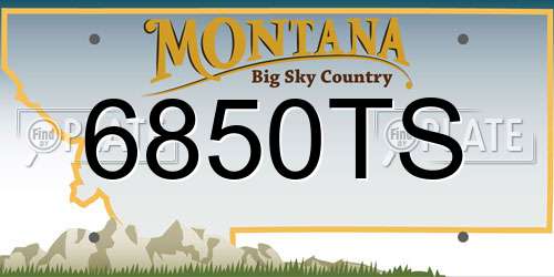 6850TS Montana License Plate