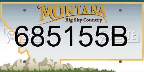 685155B Montana License Plate