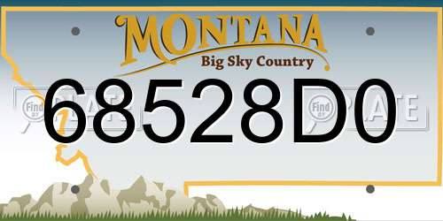 68528D0 Montana License Plate