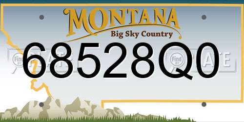 68528Q0 Montana License Plate