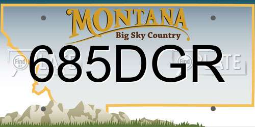 685DGR Montana License Plate