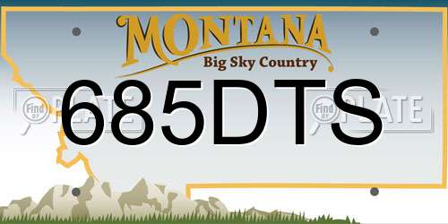 685DTS Montana License Plate