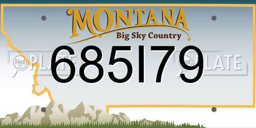 685I79 Montana License Plate